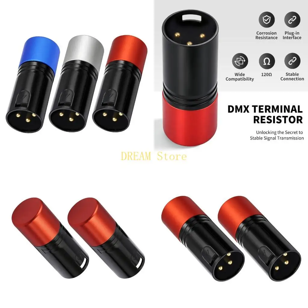 3Pin DMX512 Terminators Plug Set of 2 for Signal Chains End Use Best Sale