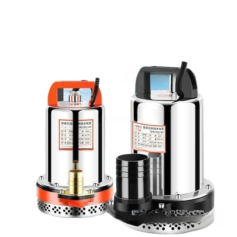 Bomba submersível dc 12v24v48v60v72v, bomba de água, carro de escova agrícola doméstica, veículo elétrico