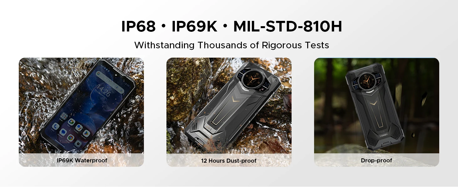 Doogee S200 Plus 5g Ai Rugged Phone 32Gb (12+20) 512Gb Dimensity 7300 Gaming Mobile Phone 1.32'' Rear Display Main Screen