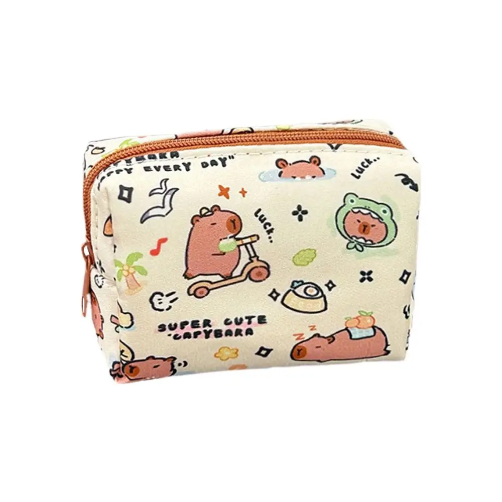 

Cute Cartoon Pattern Capybara Coin Purse Mini Waterproof Key Bag Portable Storage Bag