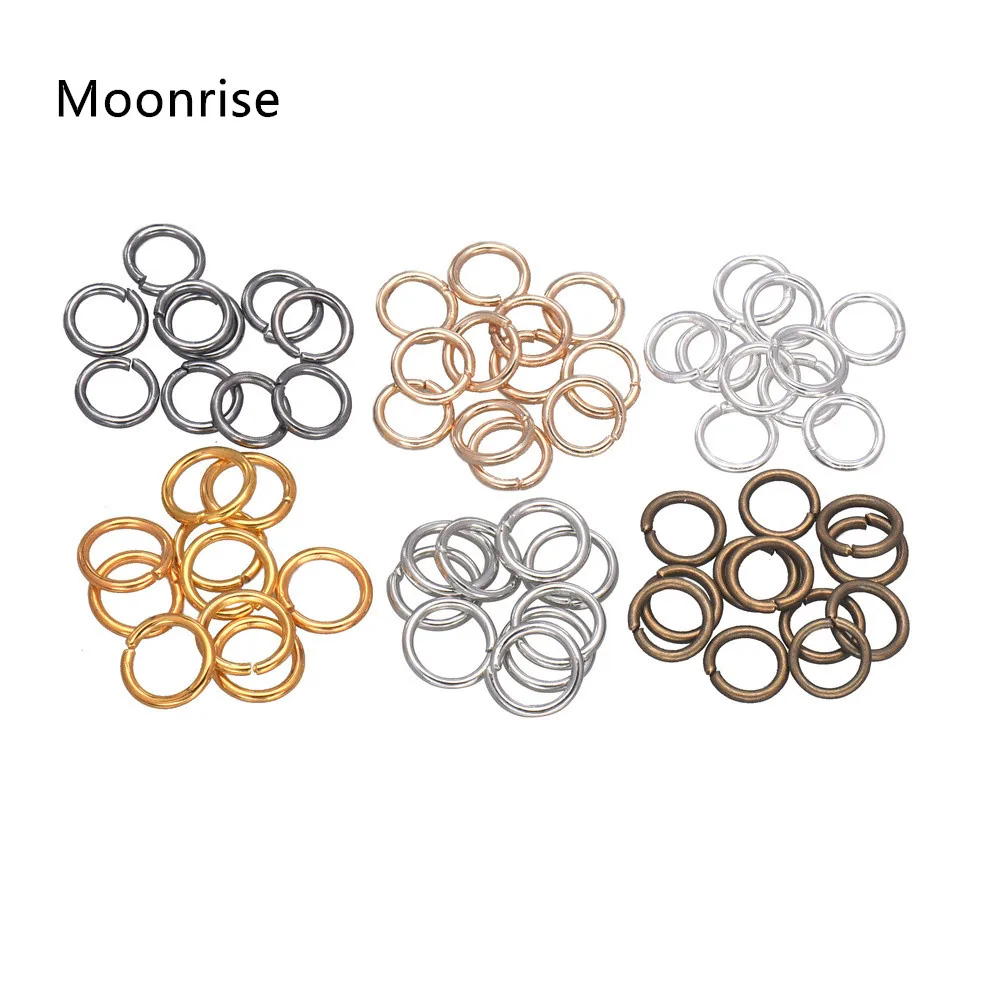 100-200pcs 4mm 5mm 6mm 7mm 8mm 10mm 12mm Open Jump Rings For Jewelry Connectors Chain Links