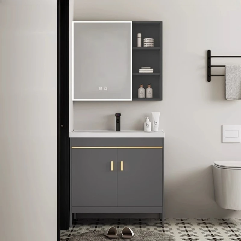 

Bathroom Cabinet Floor Standing Space Aluminum Honeycomb in The Bathroom Shelves Dresser Ceramics Meuble Salle De Bain Home