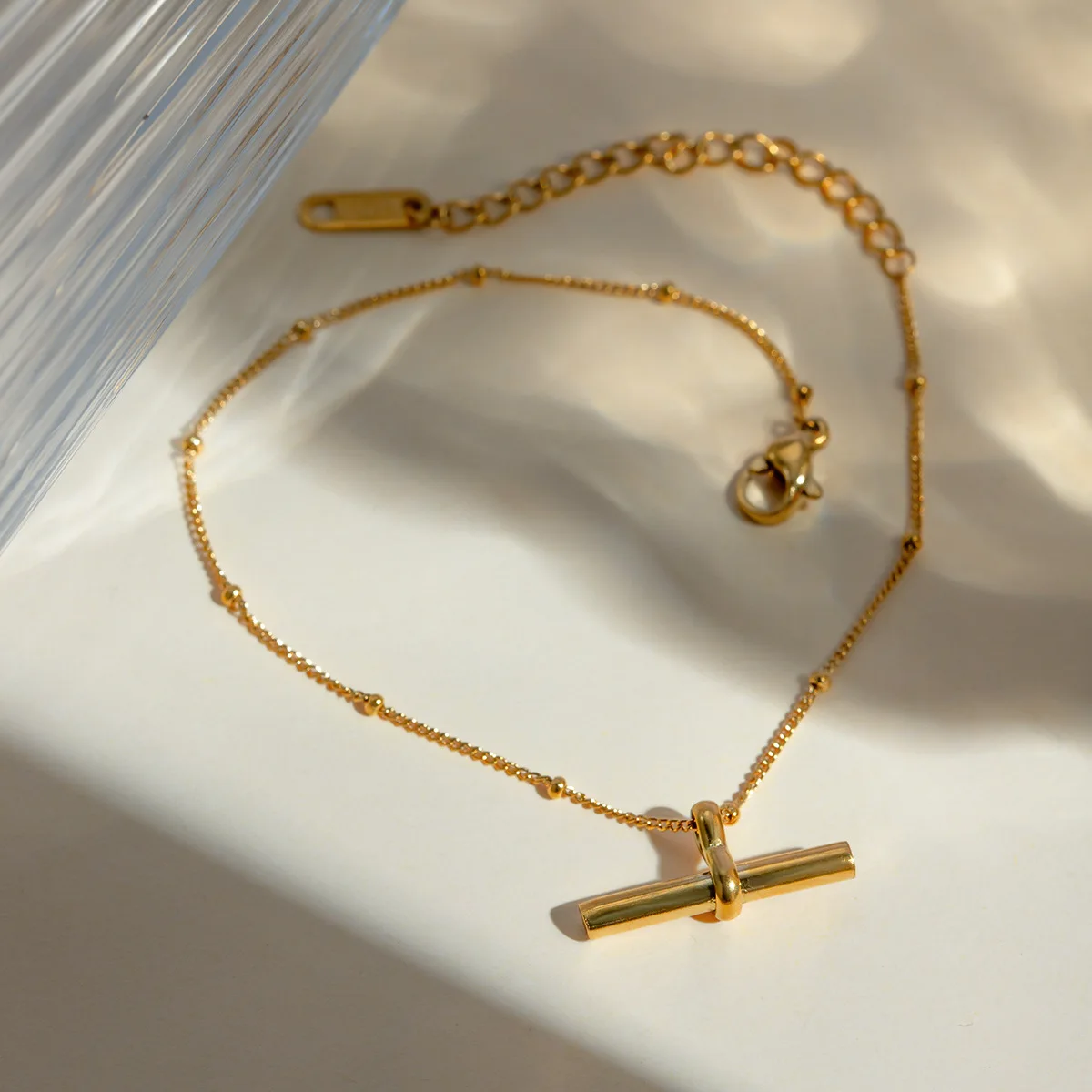 New Kpop Simple Charm Geometric Chain Bracelet for Women 316L Stainless steel IP Gold Plated Does Not Fade