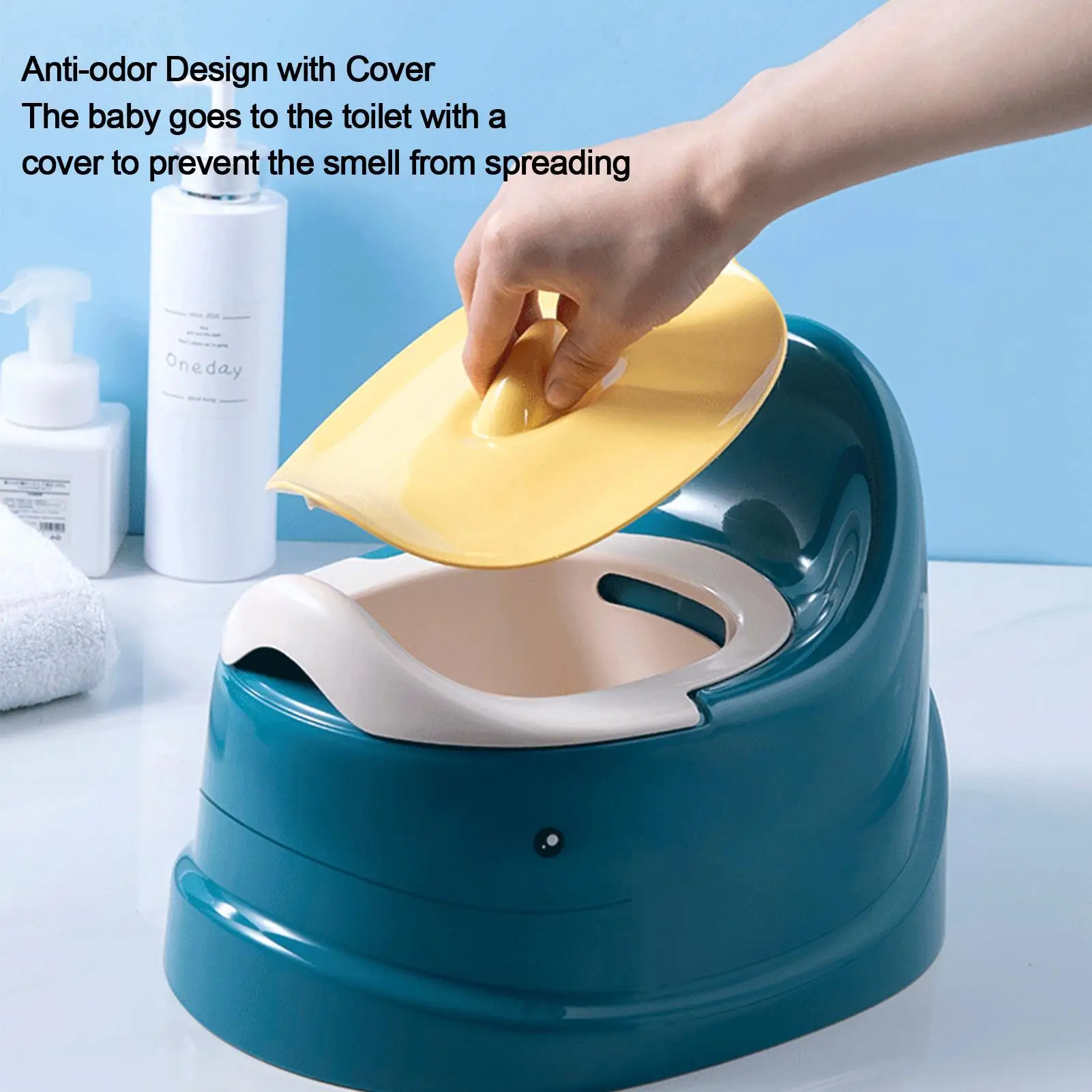 1pc Portable Toddler Potty Baby Toilet Trainer Training Toilet For Travel Stable And Safe Oval Bottom Design Non Slip Potty ﻿