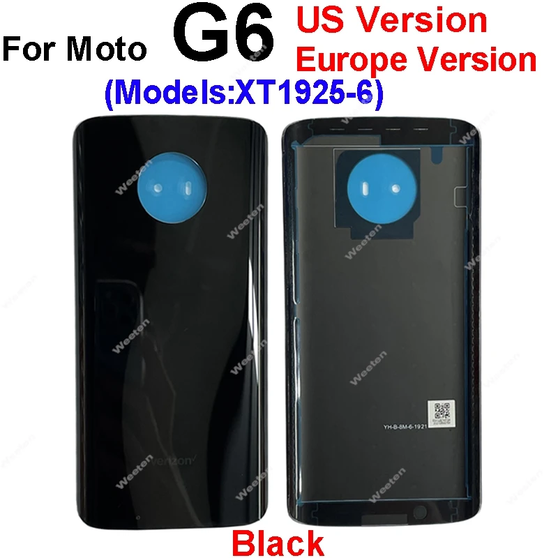 Rear Battery Cover Case For Motorola Moto G6 G6 Play G6 Plus Back Battery Door Housing Cover Replacement Parts