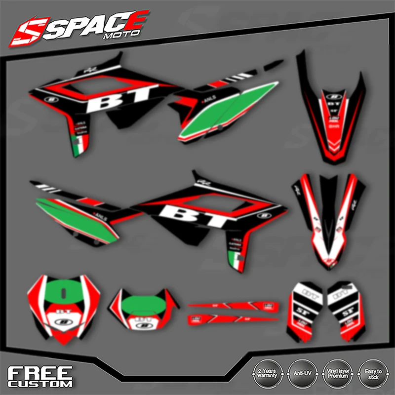 

SPACE Custom Motorcycle Graphics Background Decal for Beta 250 300 RR 2020 2021 2022 20-22 Enduro Stickers Kits 05
