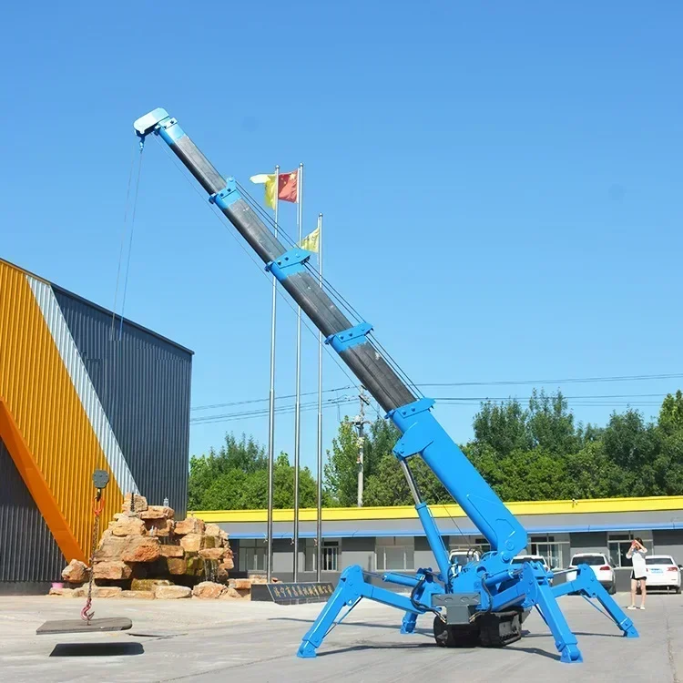

High Quality 3 Ton Narrow Access Portable Telescopic Crane Spider 5 Tons Construction Lifting Spider Crane for Uneven Terrain