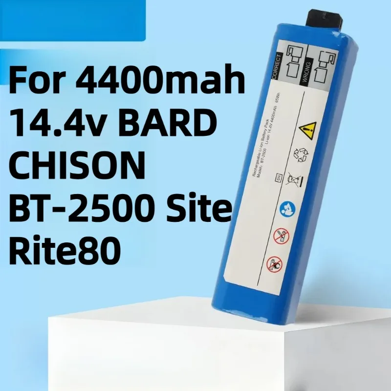 For 4400mah 14.4v BARD CHISON BT-2500 Site Rite80 Color Ultrasound Rechargeable Lithium Battery