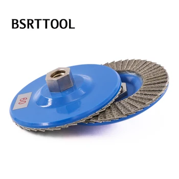 BSRTTOOL 4.5 Inch 1pc 60/100/200/400 Grit Diamond Polishing Grinding Wheel Plastic Matrix Abrasive Disc