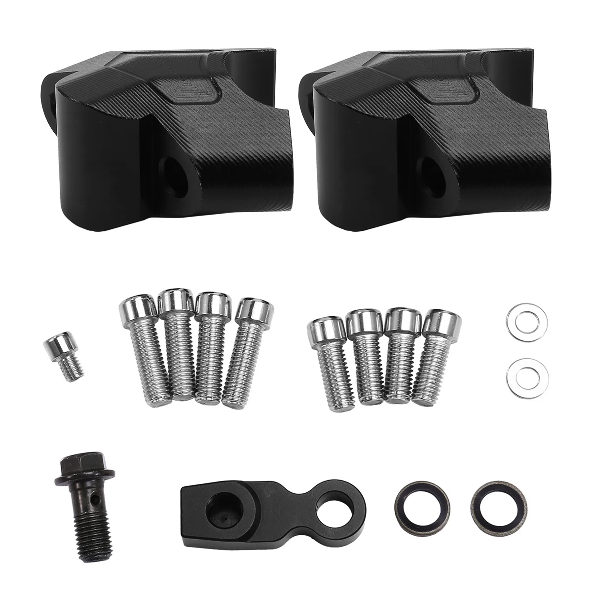 Motorcycle Handlebar Riser Mounting Clamp Handlebar Height and Rear Shift Adapter Parts for CFMOTO 800MT Black