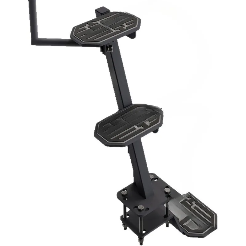 

Trailer Steps with Handrails Non-slip Mat Marine Trailer Tongue Pedal Trailer