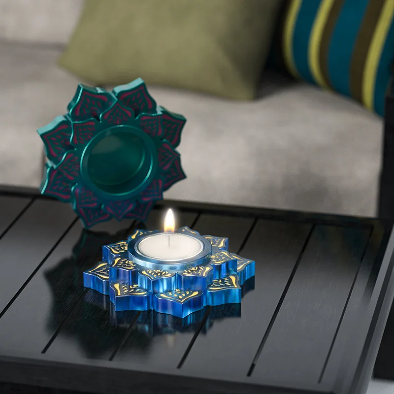 Tempat Lilin Bunga Pola Tidak Teratur Cetakan Silikon Penyimpanan DIY Cetakan Resin Epoksi Kristal