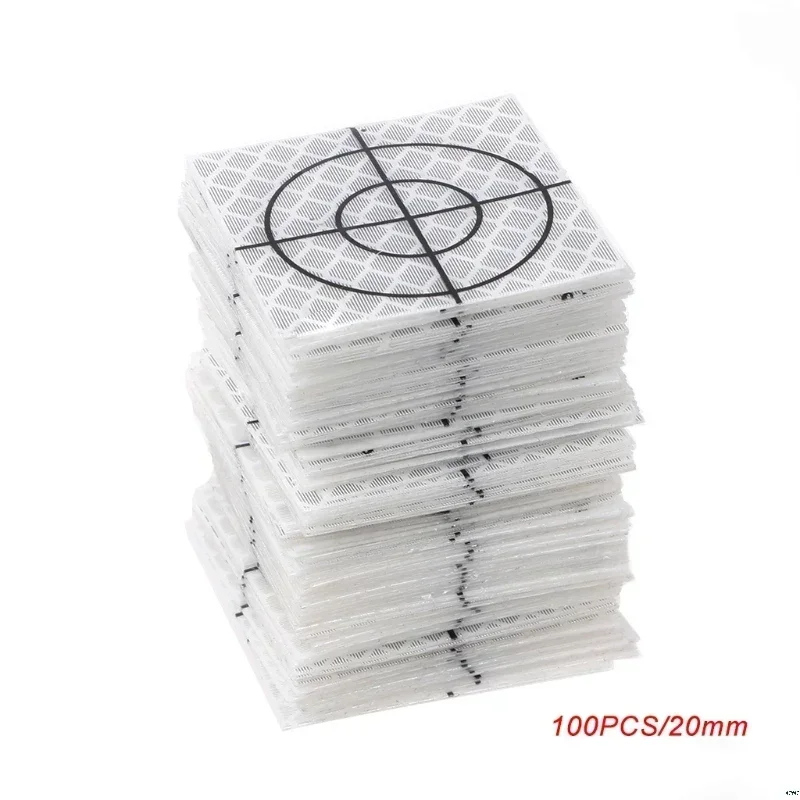 New 100pcs Reflector Sheet 60x60mm 20 30 40 50 Mm For Total Station Surveying Reflective Sticker  Reflective Target