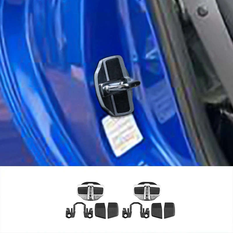 4 Sets TRD Door Stabilizer Door Lock Protector Latches Stopper Covers For Subaru XV Forester Legacy Outback WRX