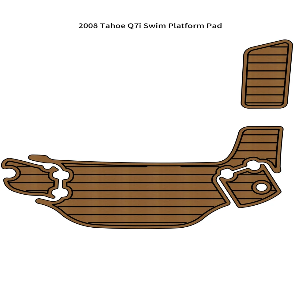 

2008 Tahoe Q7i Swim Platform Step Mat Boat EVA Foam Faux Teak Deck Flooring Pad Seadek MarineMat Gatorstep Style Self Adhesive