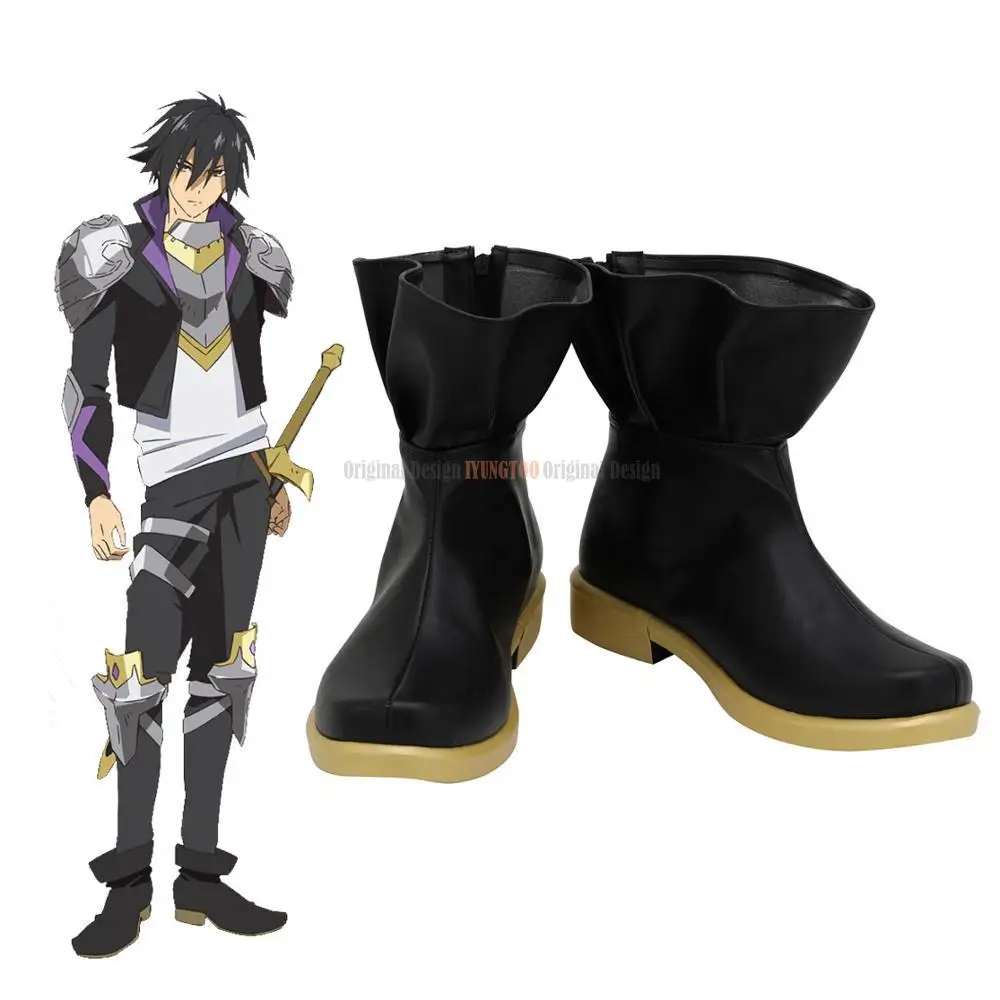 Seiya Ryuuguuin Shoes Cosplay The Hero Is Overpowered but Overly Cautious Seiya Cosplay Boots Black Shoes