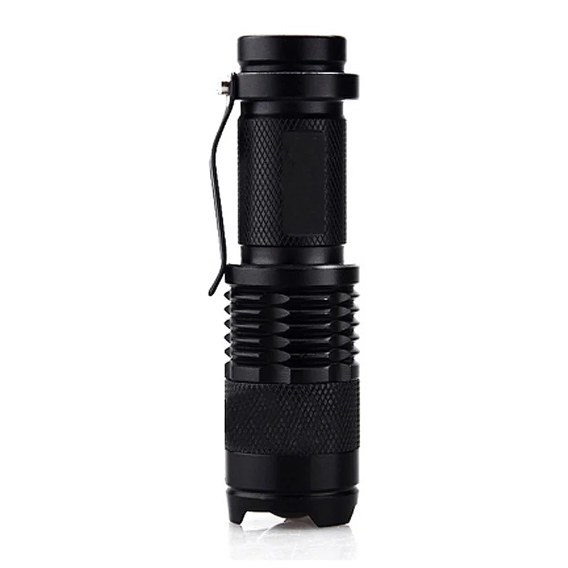 Mini lampe de poche imperméable à lumière LED CREE Q5, 2000 Lumens, AA/14500, Zoom réglable, mise au point, pour l'extérieur