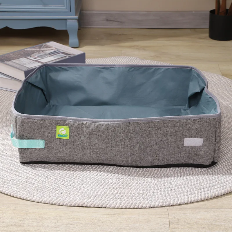 Caja de arena plegable portátil para gatos, bandeja de inodoro para perros, orinal para gatos, impermeable, para exteriores