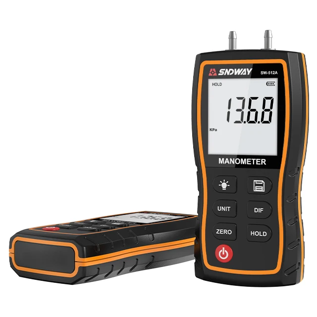 

Sndway digital display differential manometer sw-512a pressure meter tester usb communication pressure gauge manometer