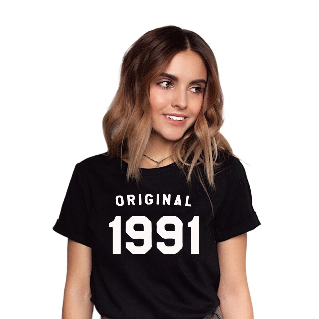 

Original 1991 letter Print womens cotton T shirt tops Graphic Tees Hipster Tumblr summer shirt drop shipping