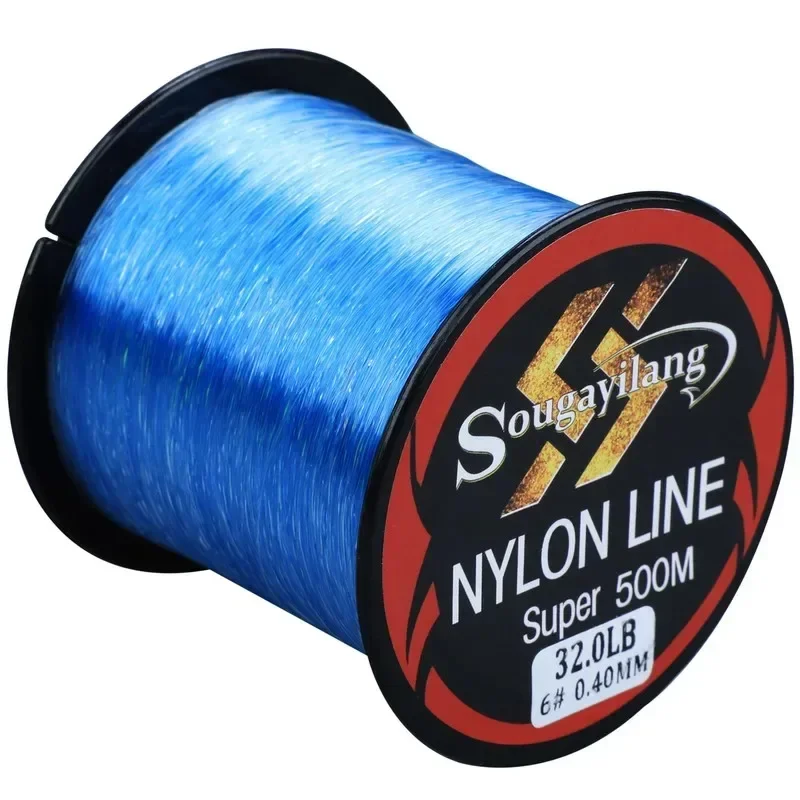 Sougayilang 1-8# 500M Nylon Fishing Line 4 Strands Nylon Fishing Line 11.0-36.3LB Fishing Line Smooth Pesca