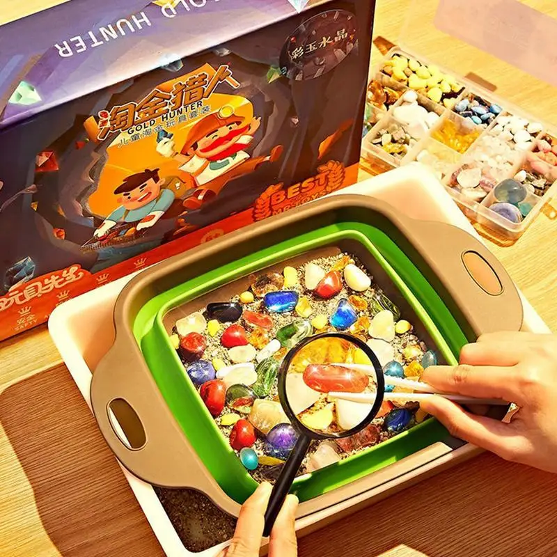 

Gemstone Dig Kit Children Creative Crystal Ore Digging Mining Toy Kids Science Kit Parent-Child Interactive Toys Nature Ores For