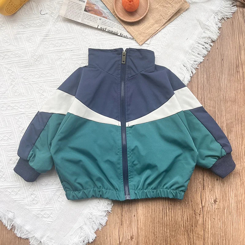 Autumn Baby Boys Windproof Jacket Children\'s College Style Coat Outdoor Camping Varsity Bomber Outerwear Uniform for Girls Tops