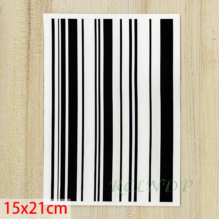 Waterproof Temporary Tattoo Sticker stripe Bar code streak line Fake Tatto Flash Tatoo Totem Back leg Abdomen Arm for  Men Women