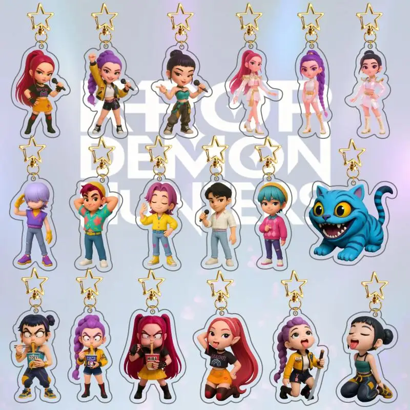 Breloczek Akrylowy Kpop Huntrix Saja Boys Demon Hunters Anime Filmy Akrylowe Akcesoria Dekoracyjne Prezent dla Fanów