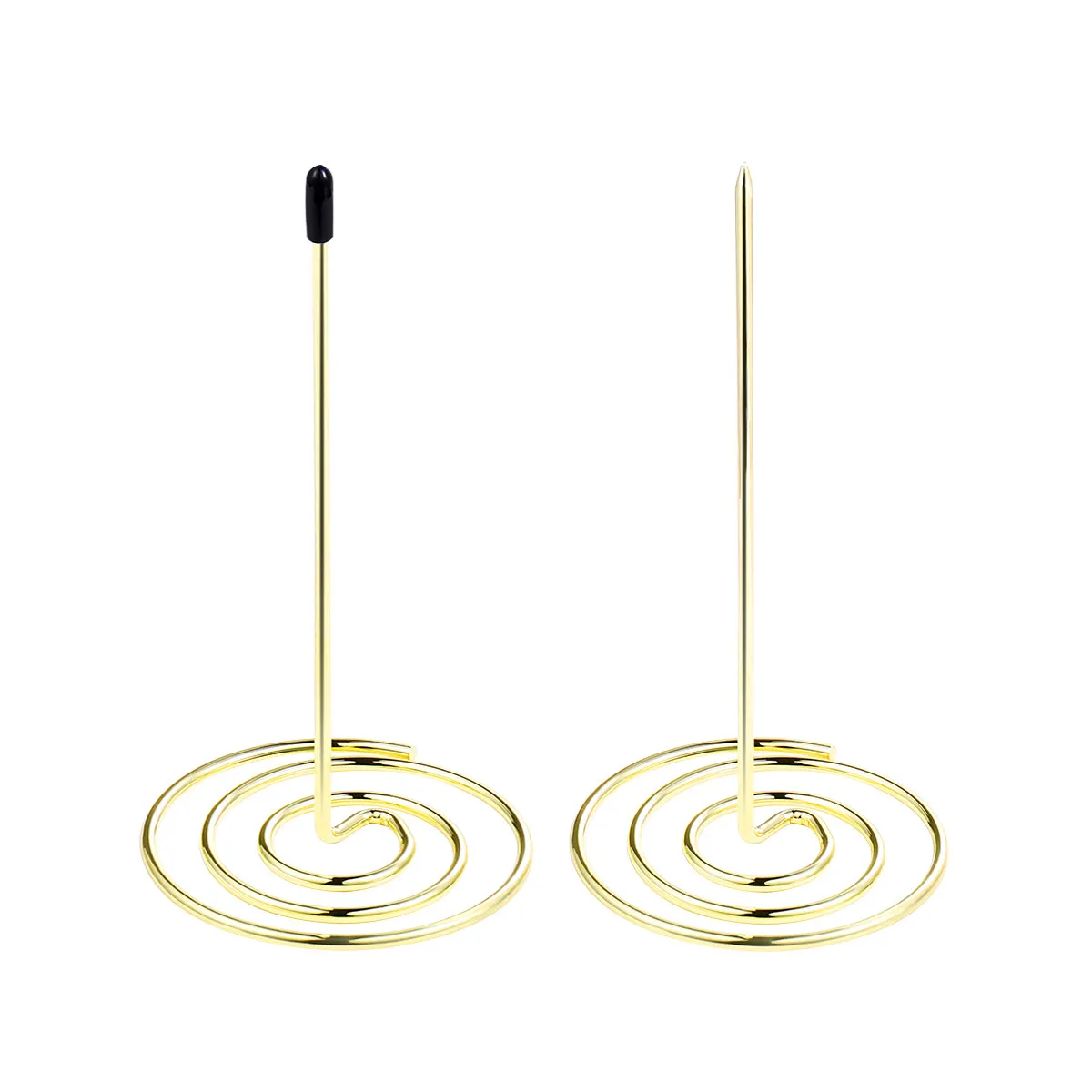 Lot de 2 porte-menus, porte-factures et porte-ordres multifonctionnels en métal robuste à base ronde pour bureau, maison et restaurant
