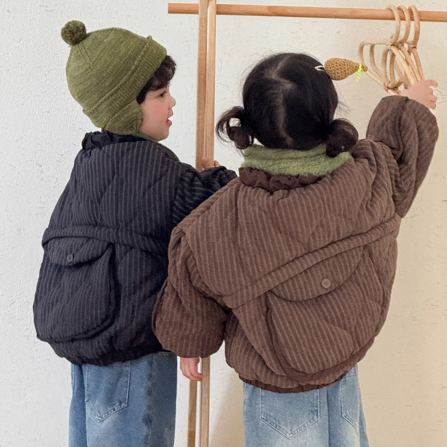 2026 Winter New Children Cotton Padded Jacket Plus Velvet Thick Girls Puffer Jacket Boys Warm Quilted Jacket Kids Clothes