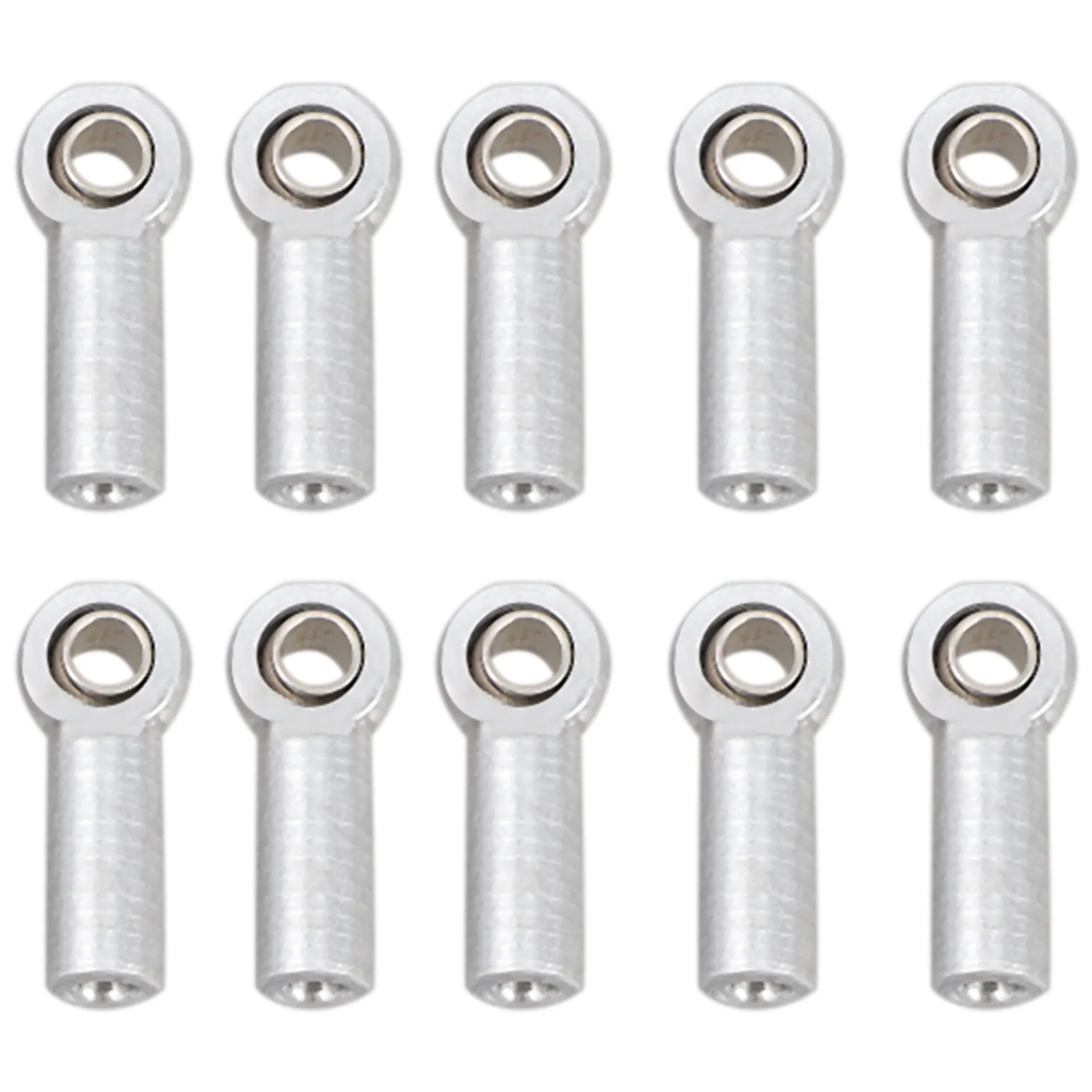 10Pcs Metal M3 Link Tie Rod End Ball Joint for 1/10 RC Car Crawler AXIAL SCX10 D90 D110 CC01,Silver