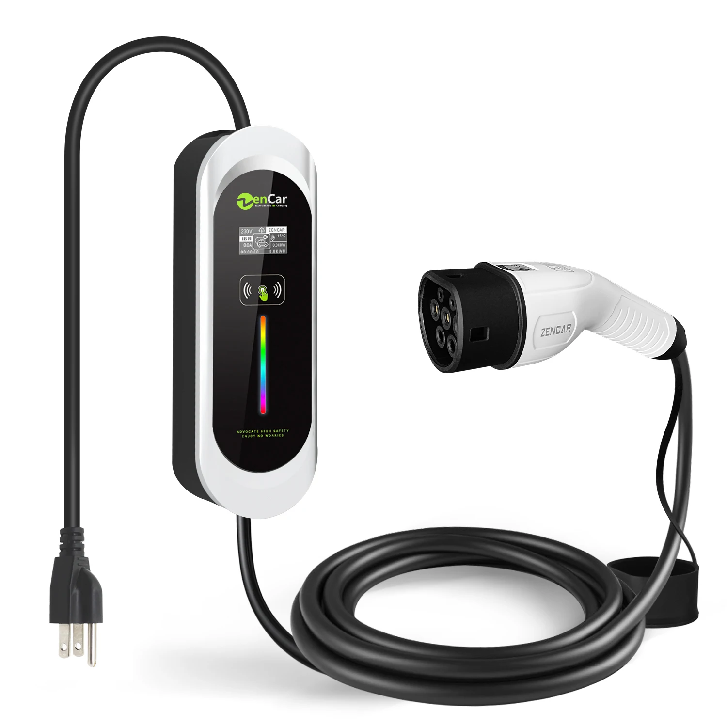 

Zencar 3.6kW 7.4kW Portable EV Charger 110V 220V Car Charger Level 2 EVSE Type 2 IEC 62196-2 Household Electric Vehicle Charging