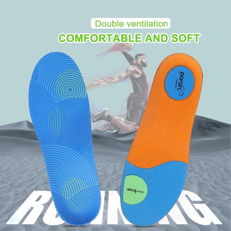 Professional Sports Shoe Insoles for Men And Women High Elastic Porous Material Shock Absorption Deodorant Comfortable Foot Pads