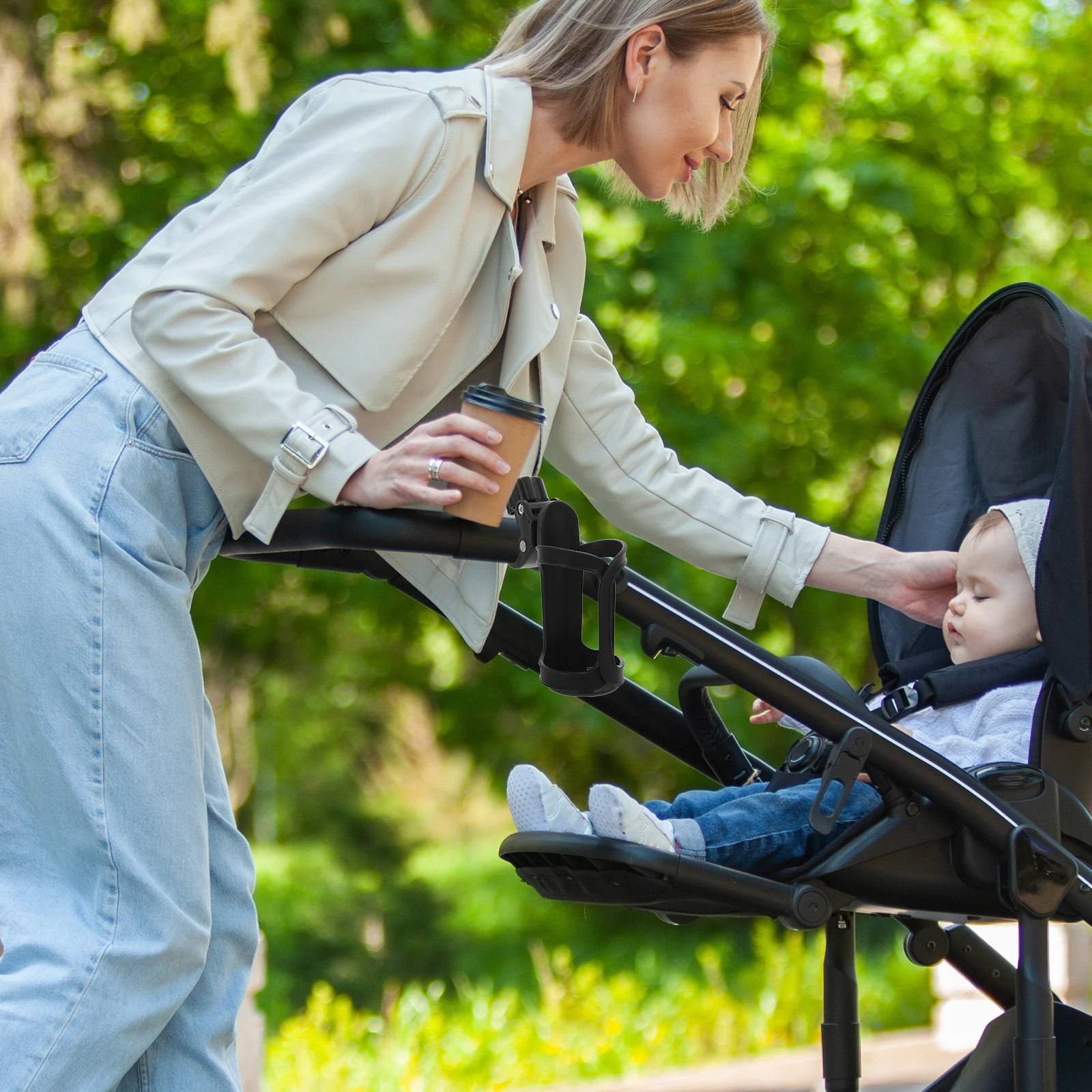 Suporte de garrafa com braçadeira de instalação rápida para cadeira de rodas carrinho de bicicleta acessórios de motocicleta suporte de telefone de água para bicicleta