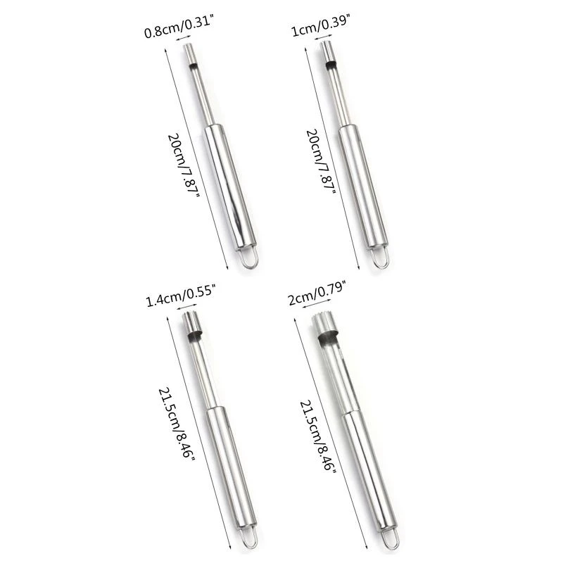 

97qc 4 шт. Фруктовая сталь из нержавеющей стали Corer Pitter Cortter Cutter Kitchen Gadgets Домашние овощные средства