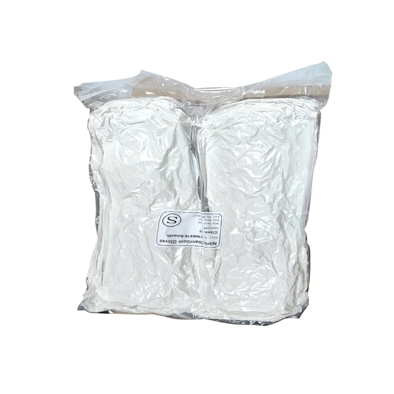 H-6001 16 بوصة قفازات النتريل السميكة الطويلة للغاية مرونة عالية المضادة للانزلاق فراغ معبأة لغرف الأدوات الإلكترونية الرعاية الصحية