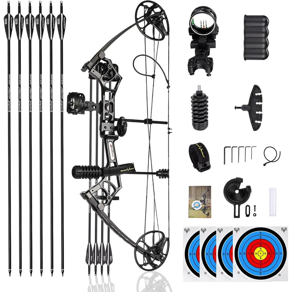 

USA-Made Lightweight Compound Bow for Adults & Teens, 25-31 Draw Length, 0-70 Lbs Adjustable Weight, Up to 320 FPS, 2025 Model