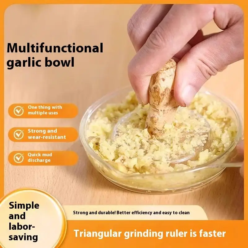 Mini Round Food Grater with Storage Lid, Handheld Grinder for Ginger Garlic Fruits Vegetables, Kitchen Grinding Tool