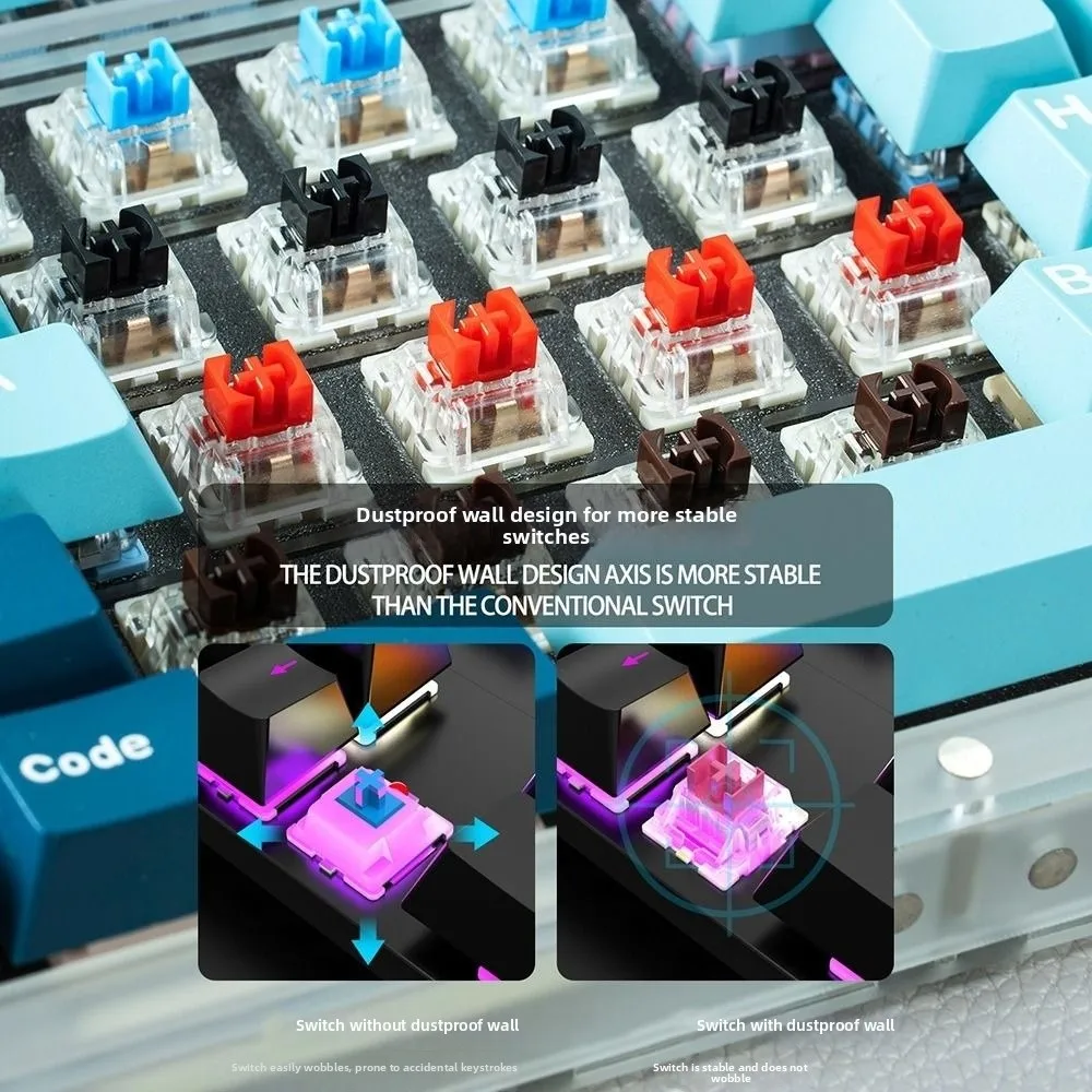 10Pcs Mini Mechanical Keyboard Switches Dust-proof Knocking Axis Shaft Switch DIY Audible Click 3 Pin Tactile Switches PC