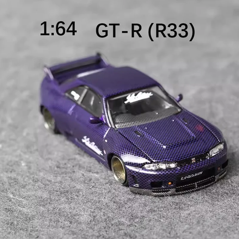 

Литой под давлением оригинальный масштаб 1:64 GT-R (R33) модель из сплава, имитация украшения, хобби, сувениры, коллекция подарков, статический дисплей