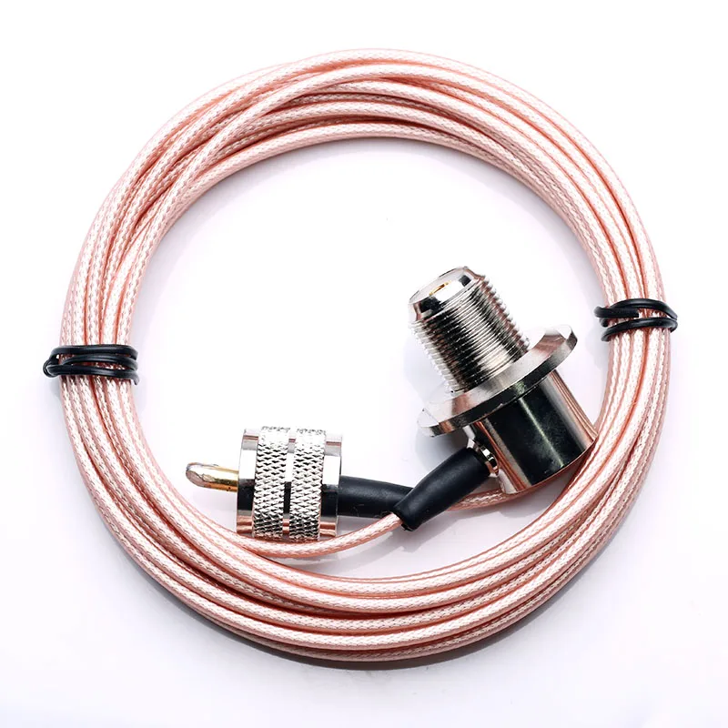 UHF Female Right Angle to Long UHF PL259 Male RG316 for Car Mobile Radio Antenna 1m 3m 5m 10m Cable