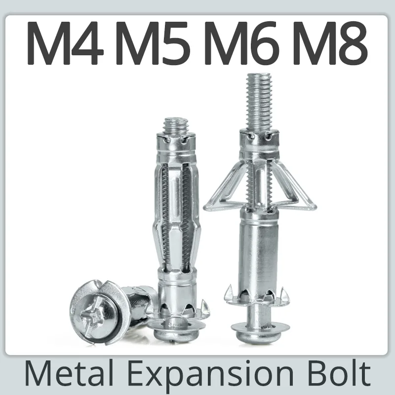 Wall Screw Fix Gypsum Board Expansion Screw Aircraft Tube Pipe Hollow Wall Anchors Plugs Metal Expansive Bolt M4 M5 M6 M8