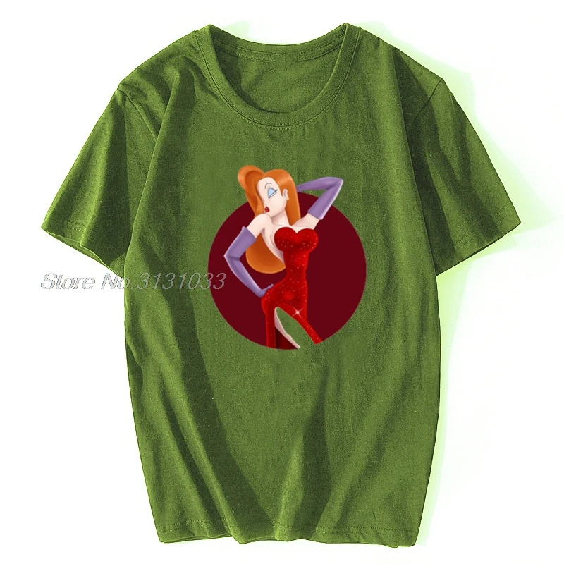 Unique American Sleeve Tops Tees Summer Round Neck Gotham Male T-shirts Jessica Rabbit Unique Tshirts Coupons