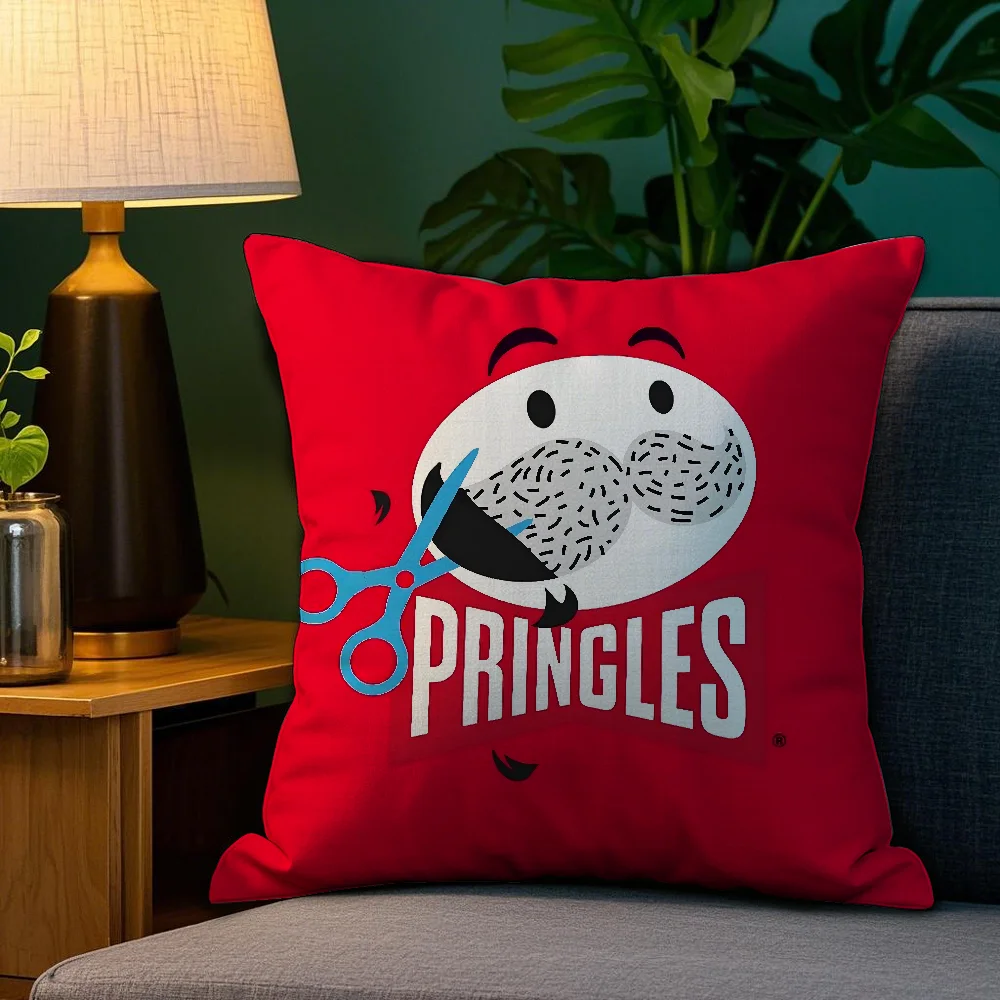 

Classic P-Pringles Pillow Case Plush Fabric Soft Double Sided Print Sofa Cushion Cover Throw Pillow Covers
