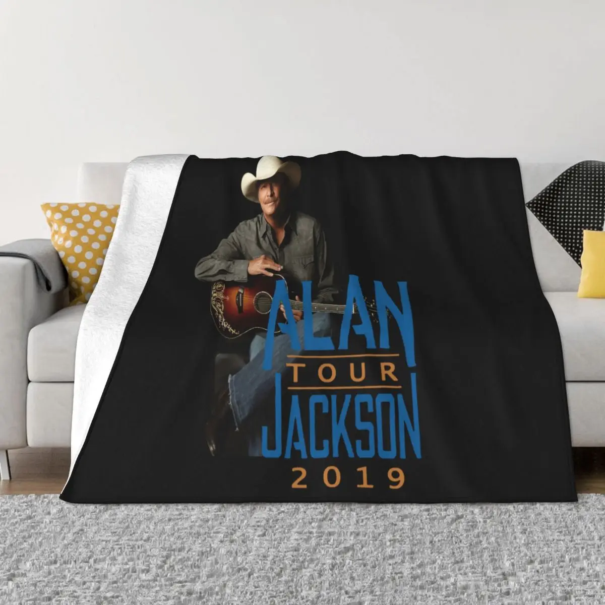 Alan Jackson World Tour 2019 T Black For Mens Gift Low Price New Print Science New Print Rock Throw Blanket