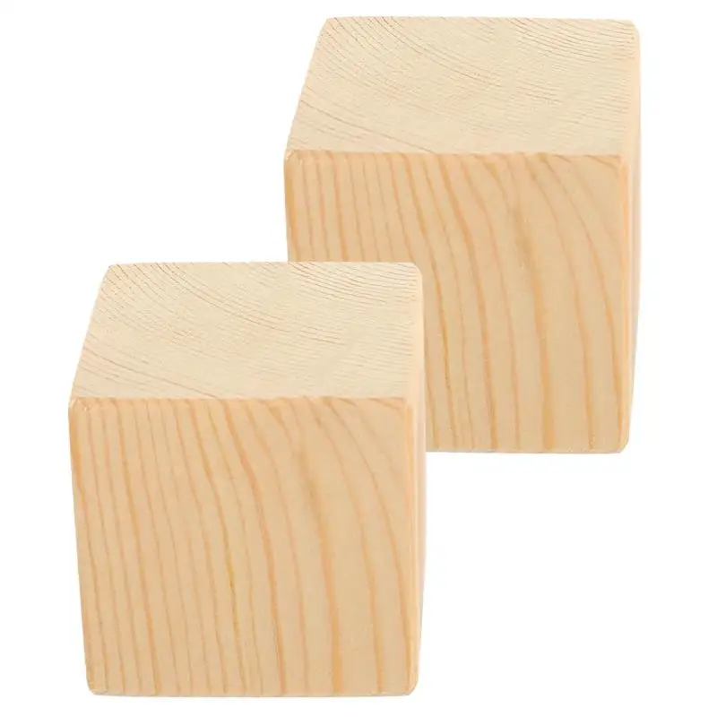 2pcs Wood Block for Lifting Furniture Household Furniture Raisers Wood Pad for Sofa Bed Chair Table