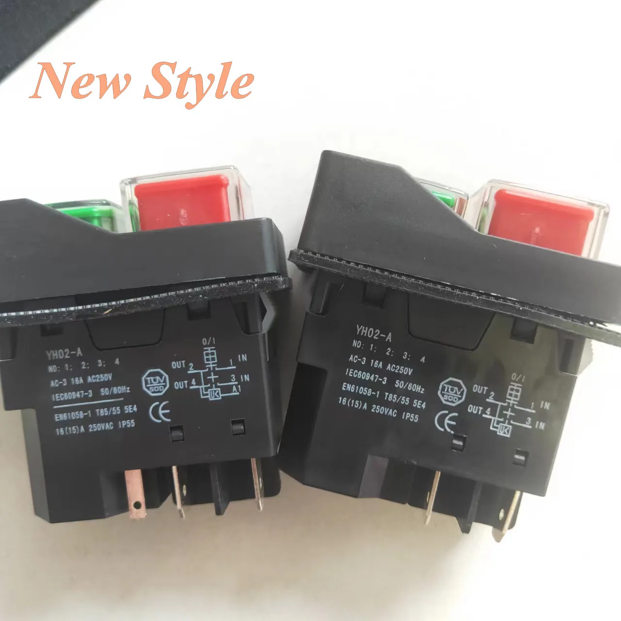 1 szt. AC250V 16A wodoodporny elektromagnetyczny przeลฤ
cznik wciskany 4/5Pin KJD17 KLD-28ACK-21 220-240V zabezpieczenie rozrusznik wyลฤ
cznik