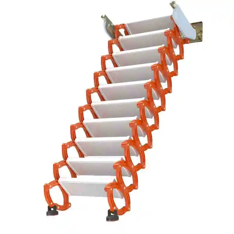 Attic Ladder to Climb Telescopic Folding Stairs 2.75M-3M Wall Mounted Loft Step-Ladder size