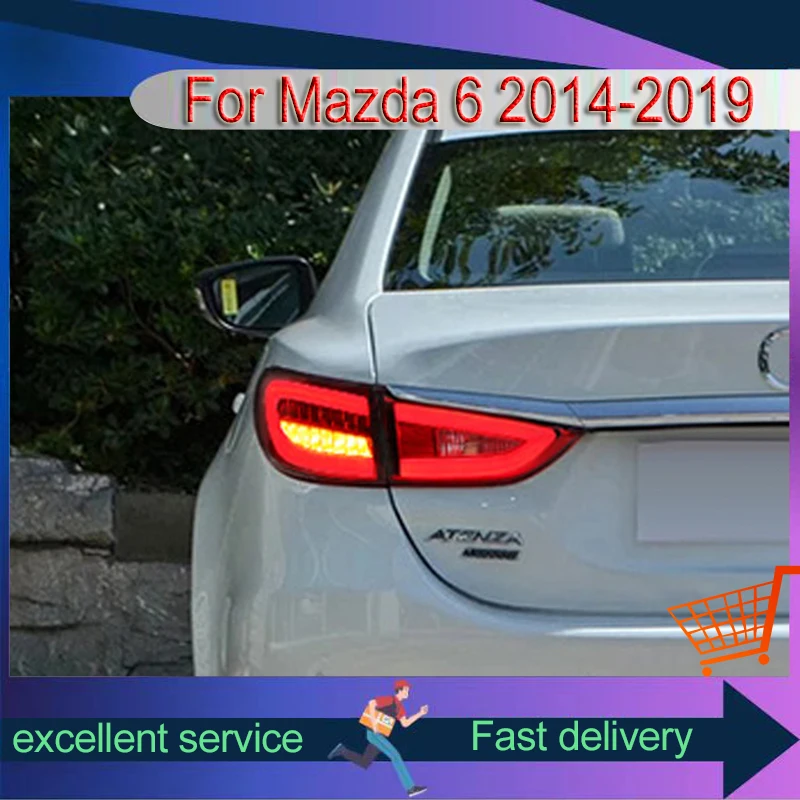 

Стайлинг автомобиля для Mazda 6 Atenza Mazda6 2014-2019, обновление задних фонарей, светодиодные DRL, задние фонари, задние фонари, инструменты, аксессуары